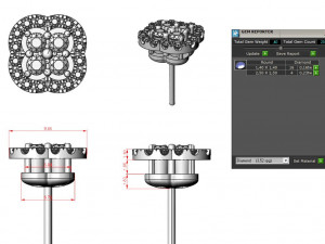 5 earrings stud ready for 3d print 3D Print Model