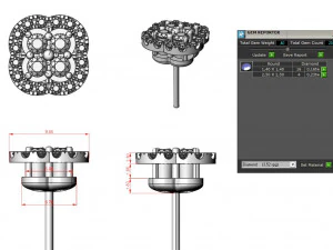 5 earrings stud ready for 3d print 3D Print Model
