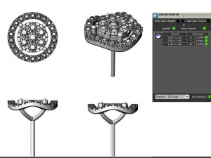 5 earrings stud ready for 3d print 3D Print Model
