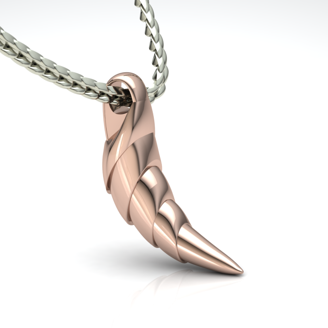 wolf fangs tooth pendant 3Dプリントモデル .c4d .max .obj .3ds .fbx .stl .blend 