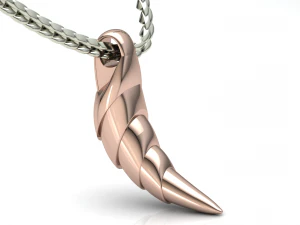 кулон із зубами вовчих іклів 3D Принт Модель