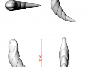 wolf fangs tooth pendant 3Dプリントモデル