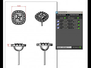 10 stud earrings ready for 3d print Model Cetak 3D