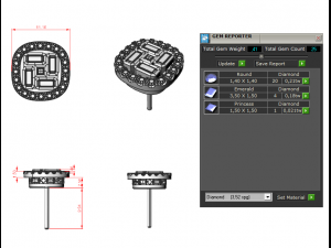 10 stud earrings ready for 3d print Model Cetak 3D