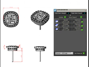 10 stud earrings ready for 3d print 3D Print Model