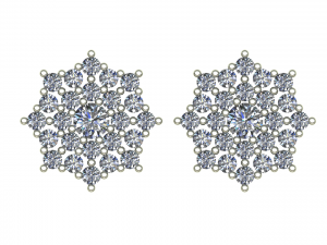 10 stud earrings ready for 3d print Model Cetak 3D