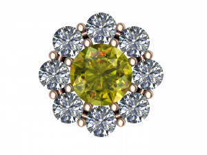 10 stud earrings ready for 3d print Model Cetak 3D
