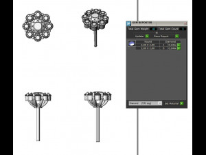 10 stud earrings ready for 3d print Model Cetak 3D