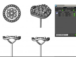 10 stud earrings ready for 3d print Model Cetak 3D