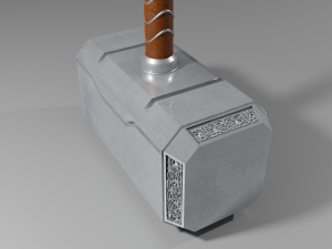thors mighty mjolnir 3D मॉडल