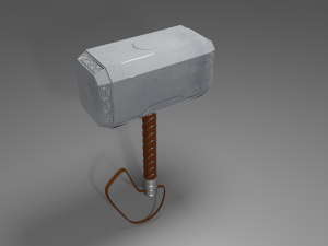 thors mighty mjolnir 3D मॉडल
