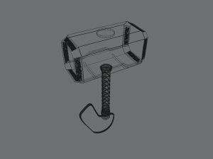 thors mighty mjolnir 3D मॉडल