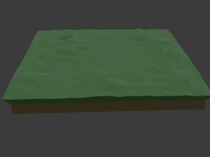 bench with mixed forest 3D Model