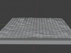 bench with mixed forest 3D Model