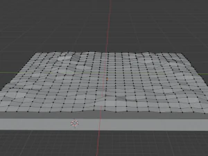 bench with mixed forest 3D Model
