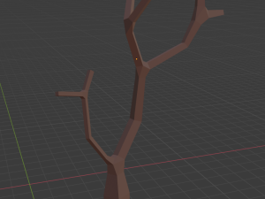bench with mixed forest 3D Model