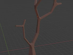 bench with mixed forest 3D Model