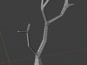 bench with mixed forest 3D Model
