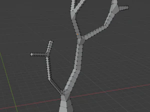 bench with mixed forest 3D Model