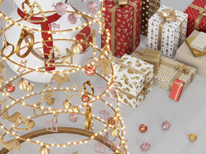 christmas decorative set 01 3D Model