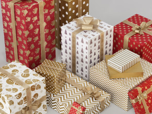 christmas decorative set 01 3D Model