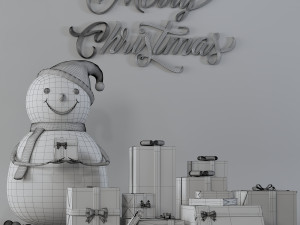 christmas decorative set 01 3D Model