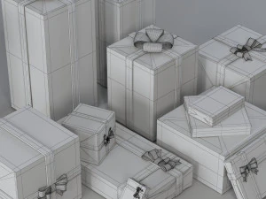 christmas decorative set 01 3D Model