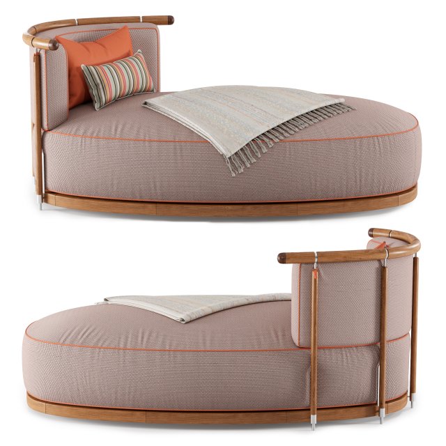 annibale colombo camomilla chaise longue 3D Модель .c4d .max .obj .3ds .fbx .stl .blend 