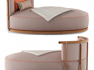 annibale colombo camomilla chaise longue 3D Модель