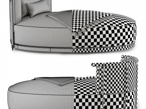annibale colombo camomilla chaise longue 3D Модель