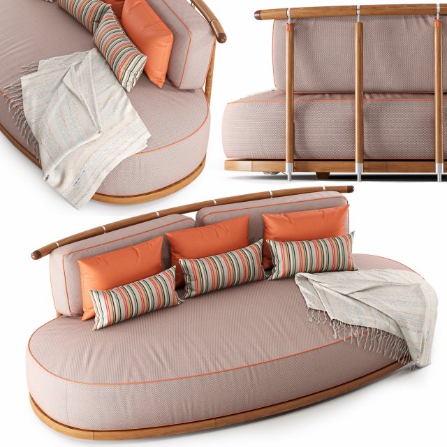 annibale colombo coriandolo sofa Modelo 3D .c4d .max .obj .3ds .fbx .stl .blend 