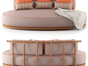 annibale colombo coriandolo sofa 3D Model