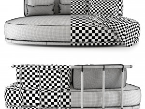 annibale colombo coriandolo sofa Modelo 3D
