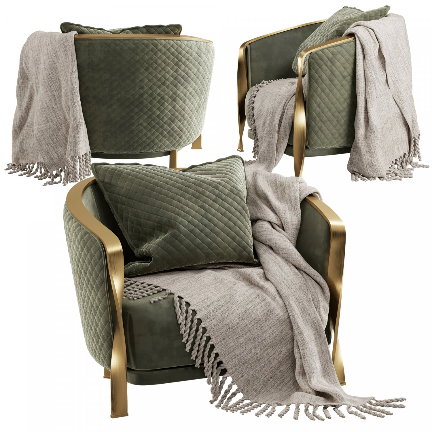 armchair rugiano furniture nella vetrina 3D Model .c4d .max .obj .3ds .fbx .stl .blend