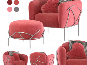 bonaldo corallo armchair 3D Model