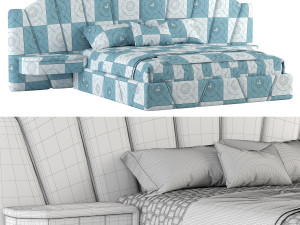 luxury bed Modelo 3D