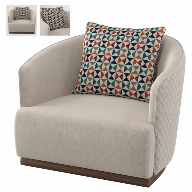 opera luxury italian armchair 3D Model .c4d .max .obj .3ds .fbx .stl .blend 