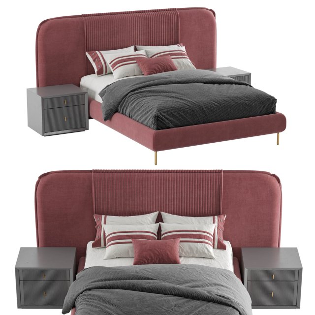 astoria bed 3D 모델 .c4d .max .obj .3ds .fbx .stl .blend 