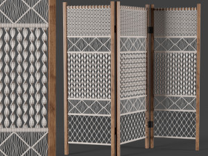 macrame room divider Model 3D