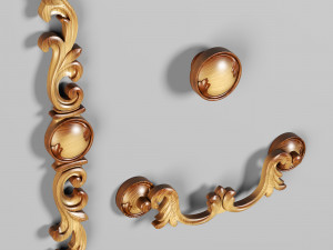furniture handles- set1 3D 모델