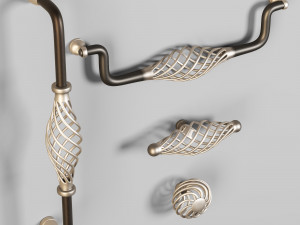 furniture handles- set1 3D 모델