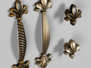 furniture handles- set1 3D 모델