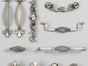 furniture handles- set1 3D 모델