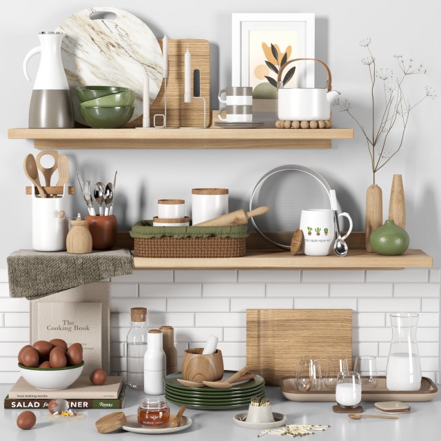 kitchen accessories01 3Dモデル .c4d .max .obj .3ds .fbx .stl .blend 