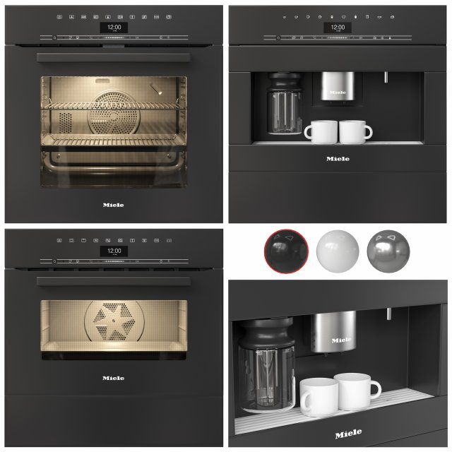 Miele appliances 01 3D Модель .c4d .max .obj .3ds .fbx .stl .blend 