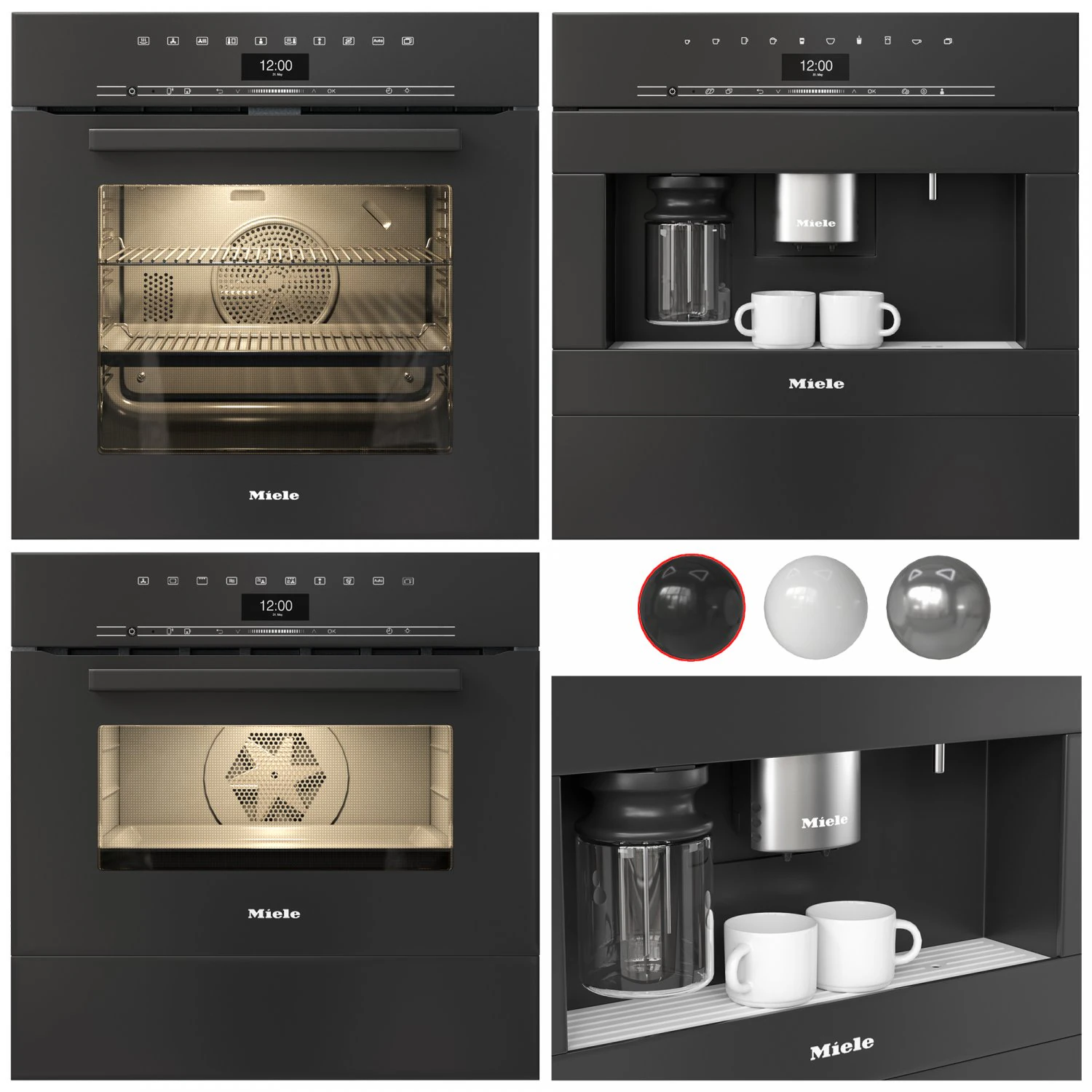 Miele appliances 01 3D Model .c4d .max .obj .3ds .fbx .stl .blend 