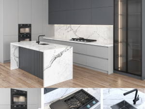 Modern kitchen 3D Model