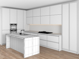 Modern kitchen Modelo 3D