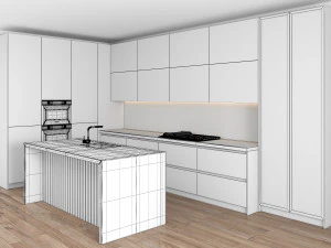 Modern kitchen 3D Model