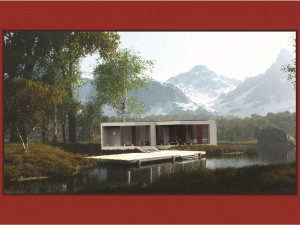 le corbusier home low-poly Modello 3D